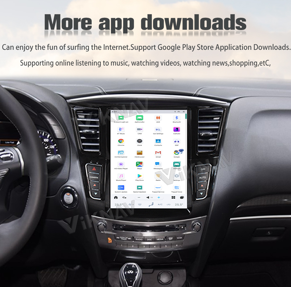 Viknav Car Radio For Infiniti QX60 (2011-2020) 12.3 inchAuto Audio Video WiFi Wireless CarPlay Upgrade Multimedia player