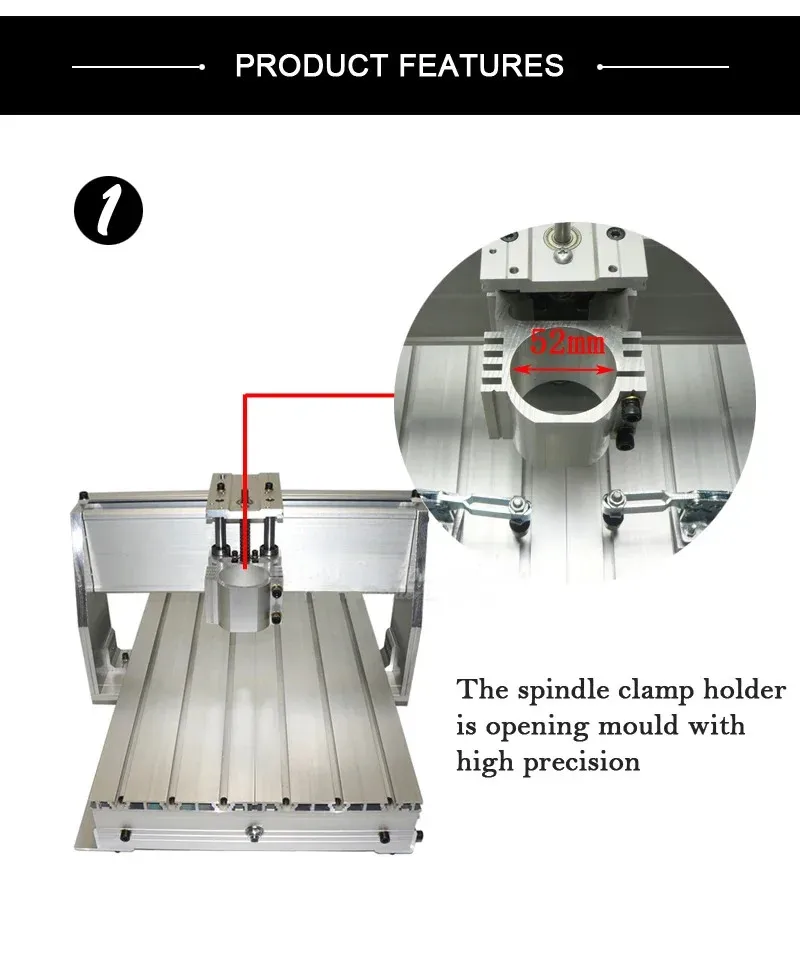 3040 CNC Engraver Machine Frame Kit With 300W DC Spindle Motor