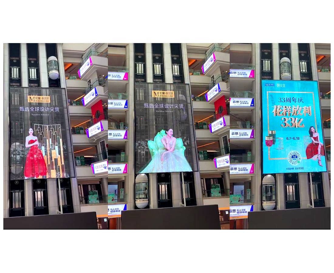 P2.8 P3.9 P7.8 P10 Outdoor Transparent Led Screen Panel For Glass Window