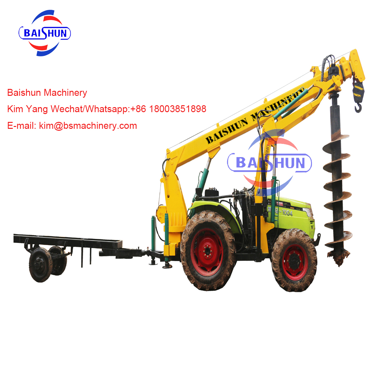 BS1004 Hydraulic Digging Intergrated Machine for Pole Erection