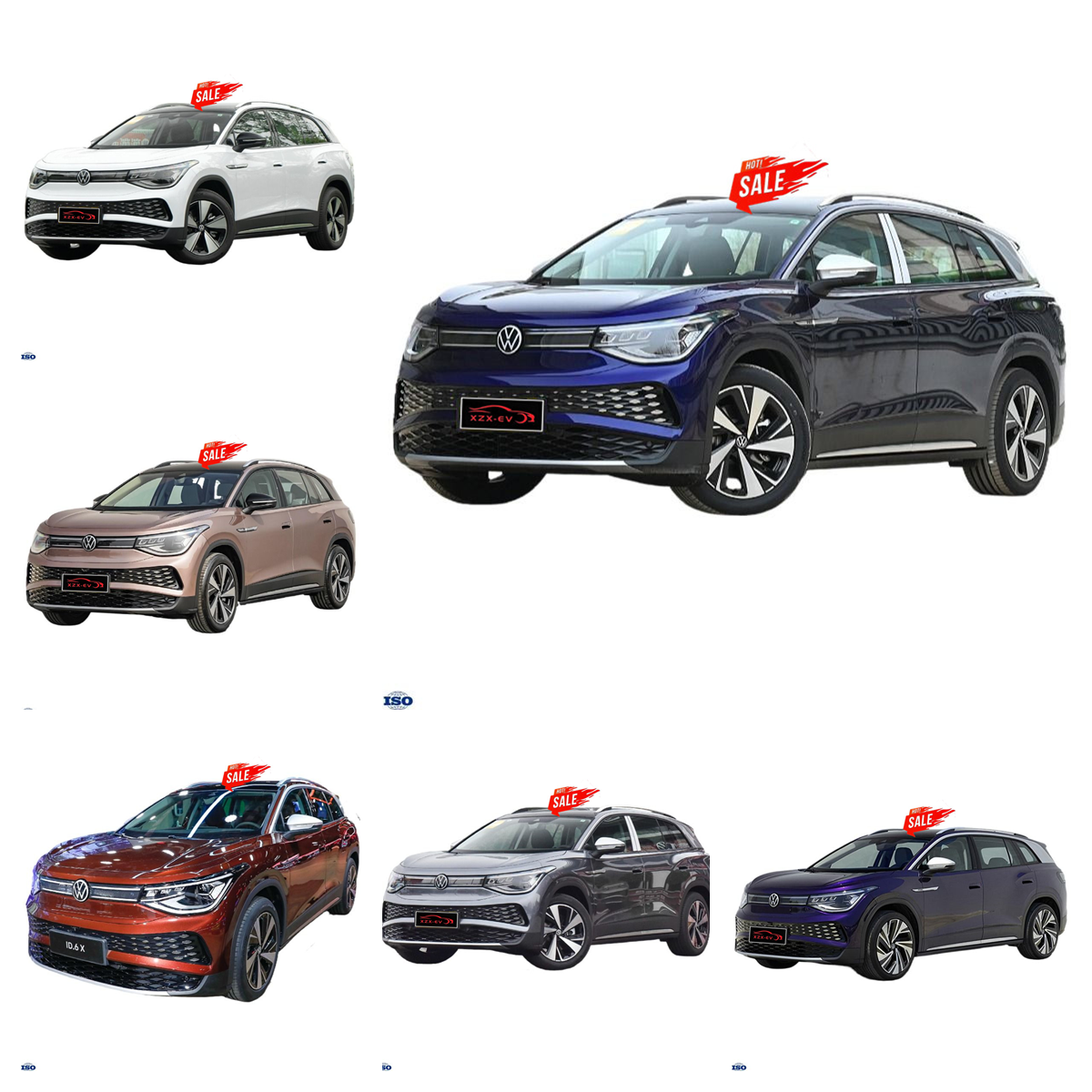 2022 ID6X Crozz Pro Prime Electric Car 6 or 7 Seats 100% Electric VW Auto ID.6 Energy Vehicles with 132kW Maximum Power