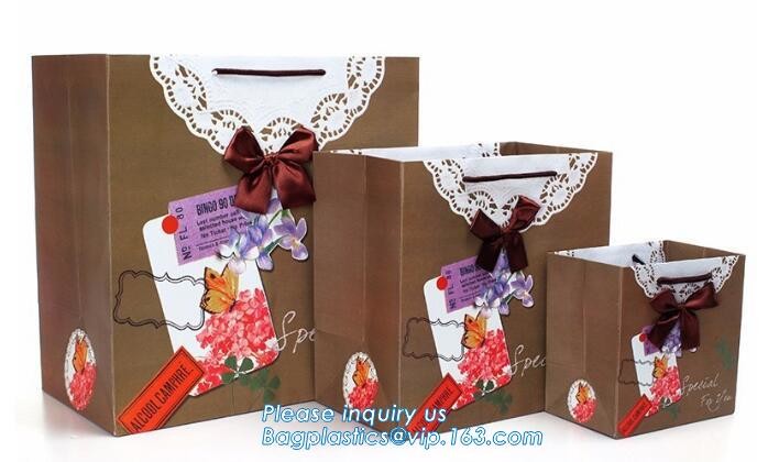 Cheap Customized Pink Printed Paper Shopping Bag For Clothing and Gift,Recycled Luxury Paper Bags & Retail Carrier Bags