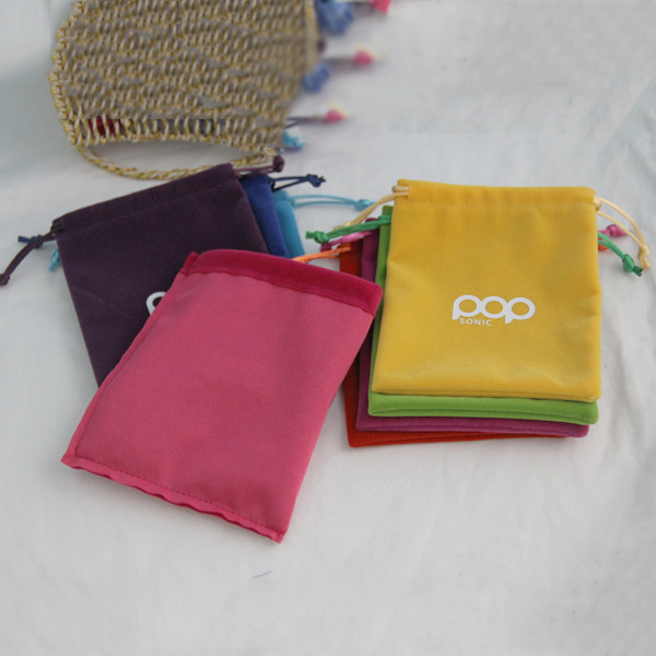 Fancy Small Colorful Velvet Drawstring Bag For Christmas / Halloween Gift
