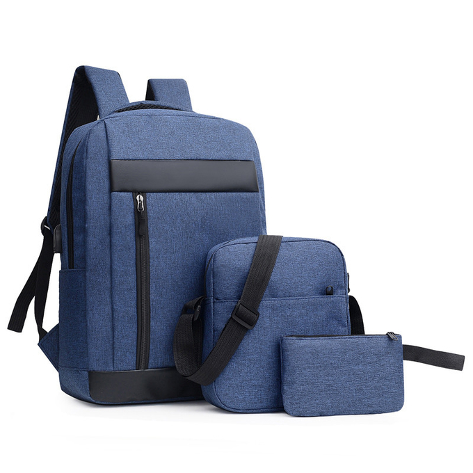Black ODM Unisex Backpack Sets Business 3 In 1 Laptop Backpack Set School