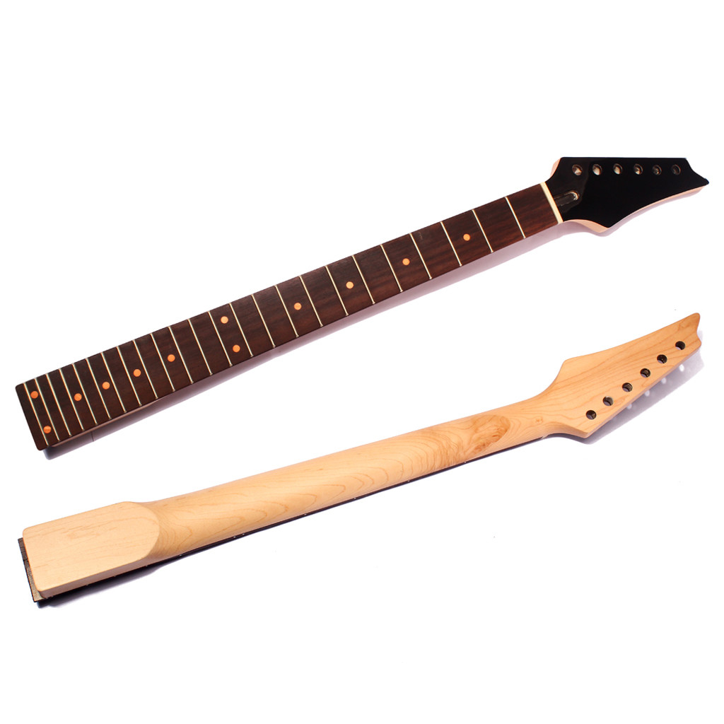 24 Fret Electric Guitar Neck for IBZ Parts Replacement Maple with Rosewood Fretboard