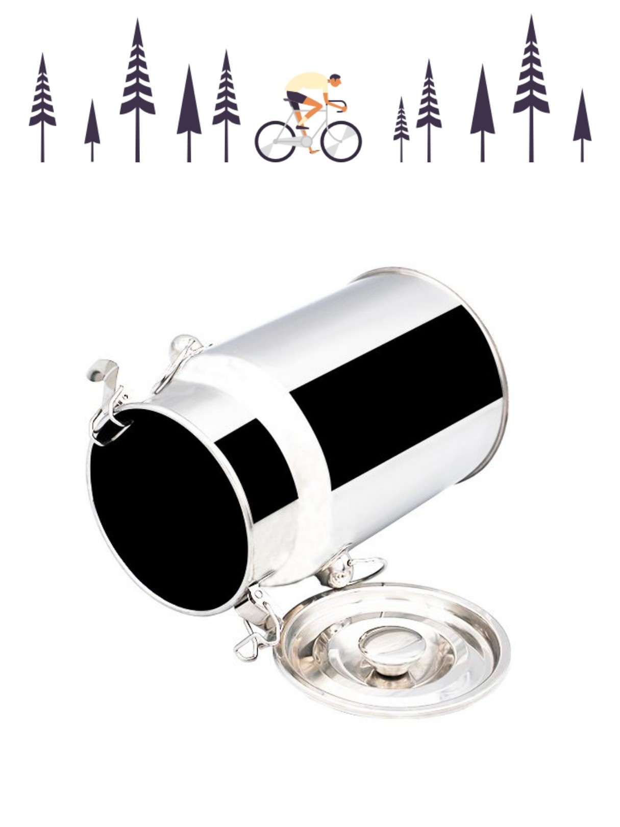 Home Brewing 9L SS Storage Barrel With Lid Farm Milk Storage