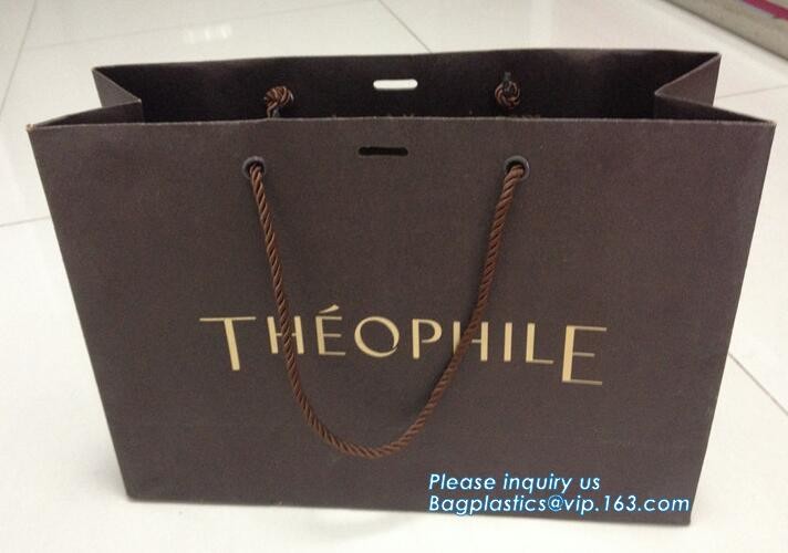 Flower carrier bag with different color customized pot plants kraft paper bag with handle,stamping logo fancy paper flow