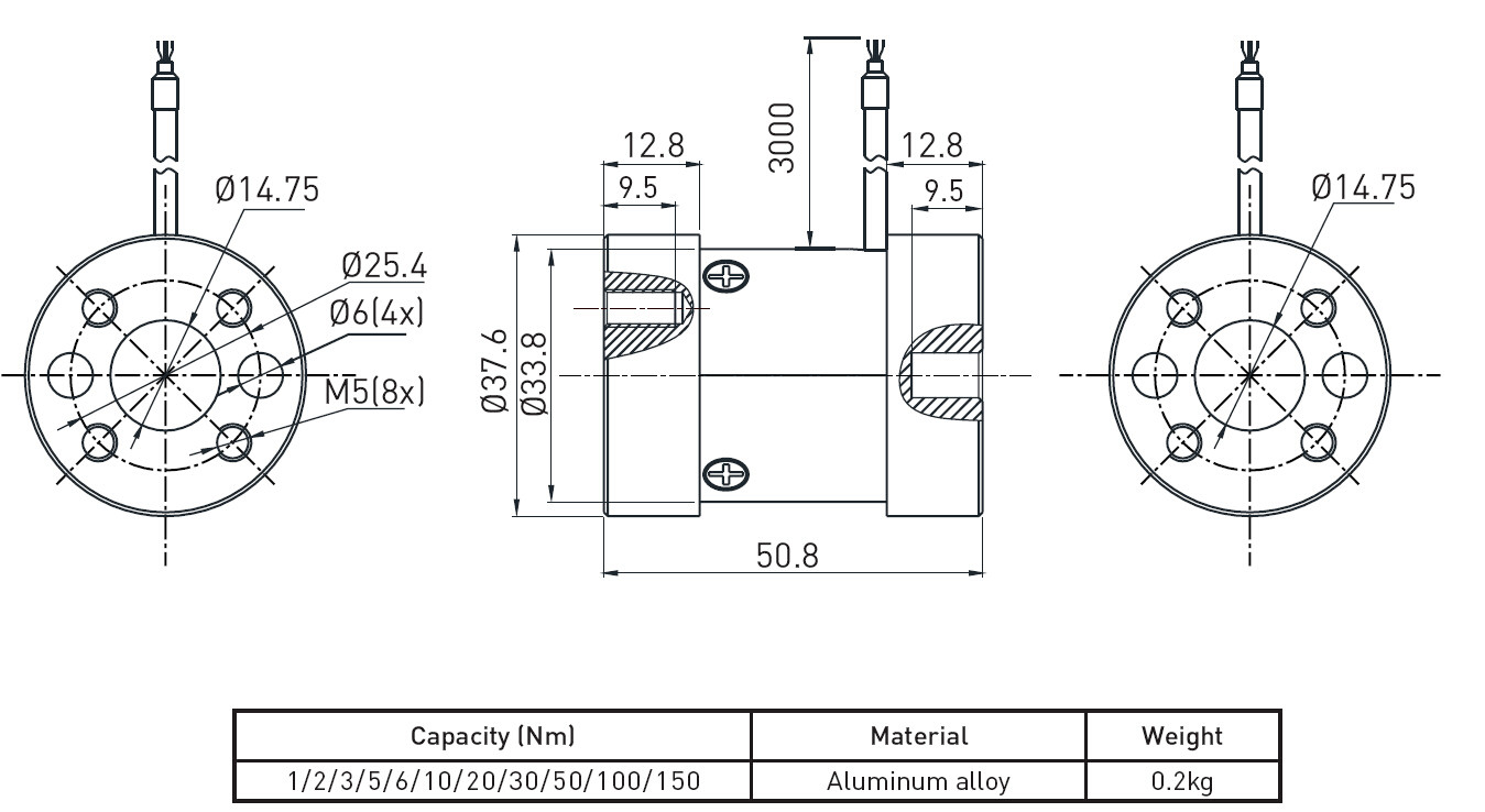 High Capacity Compression Lode Cell Sensor Reaction Force Sensor