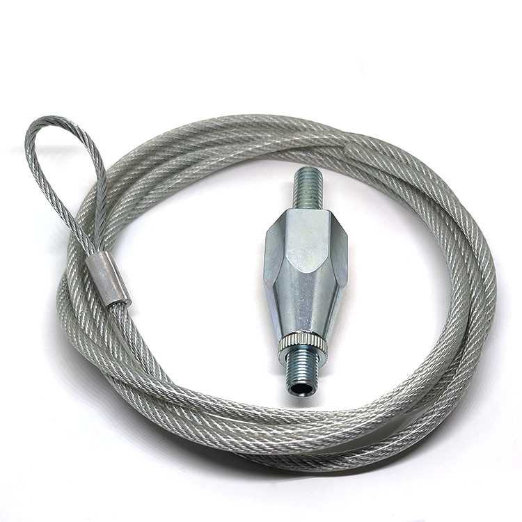 Ceiling Light Suspension Cable Wire Rope Adjustable Length With Spring Hook Acoustic Panel System