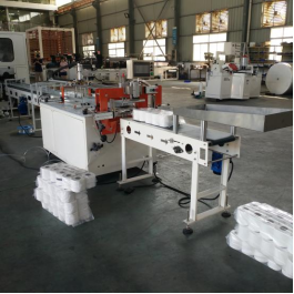 Log Saw Toilet Paper Rewinding Machine 11kw Multiple Rolls Packing Mach 380V 50HZ