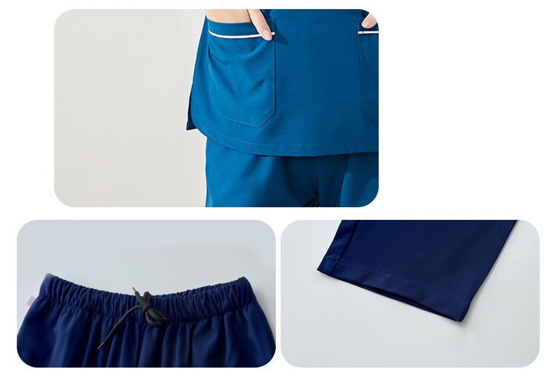 Customized Logo Woven Fabric Doctor Uniforms for Hospital Staff in High Fashion