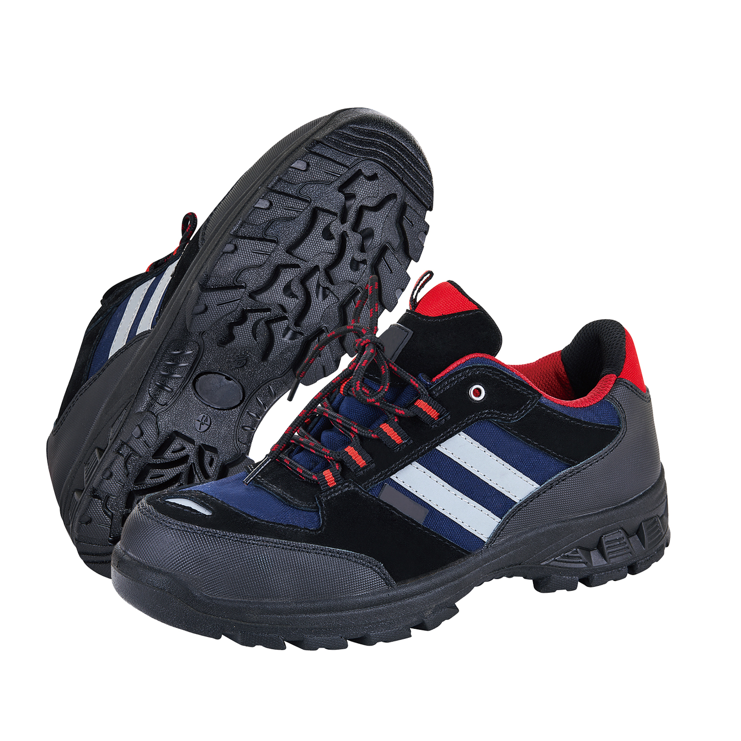 CE Certified Men's Working Safety Shoes UF-164 with Suede Leather Upper and Mesh Lining