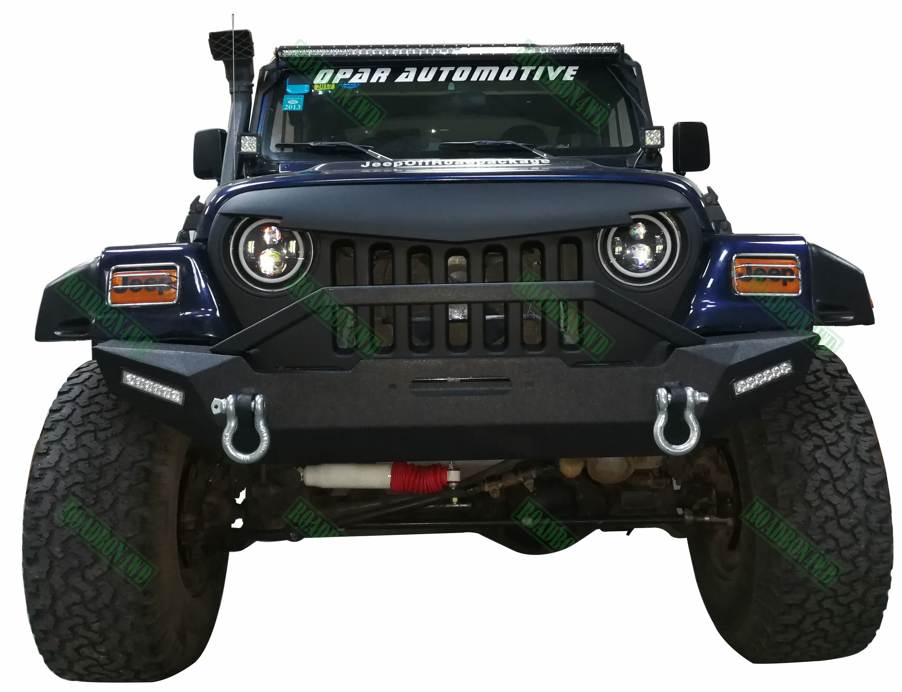 Wrangler TJ blade Front Bumper for Jeep TJ Black Steel Recovery Bull Bar Winch Bumper for TJ Wrangler 97-06