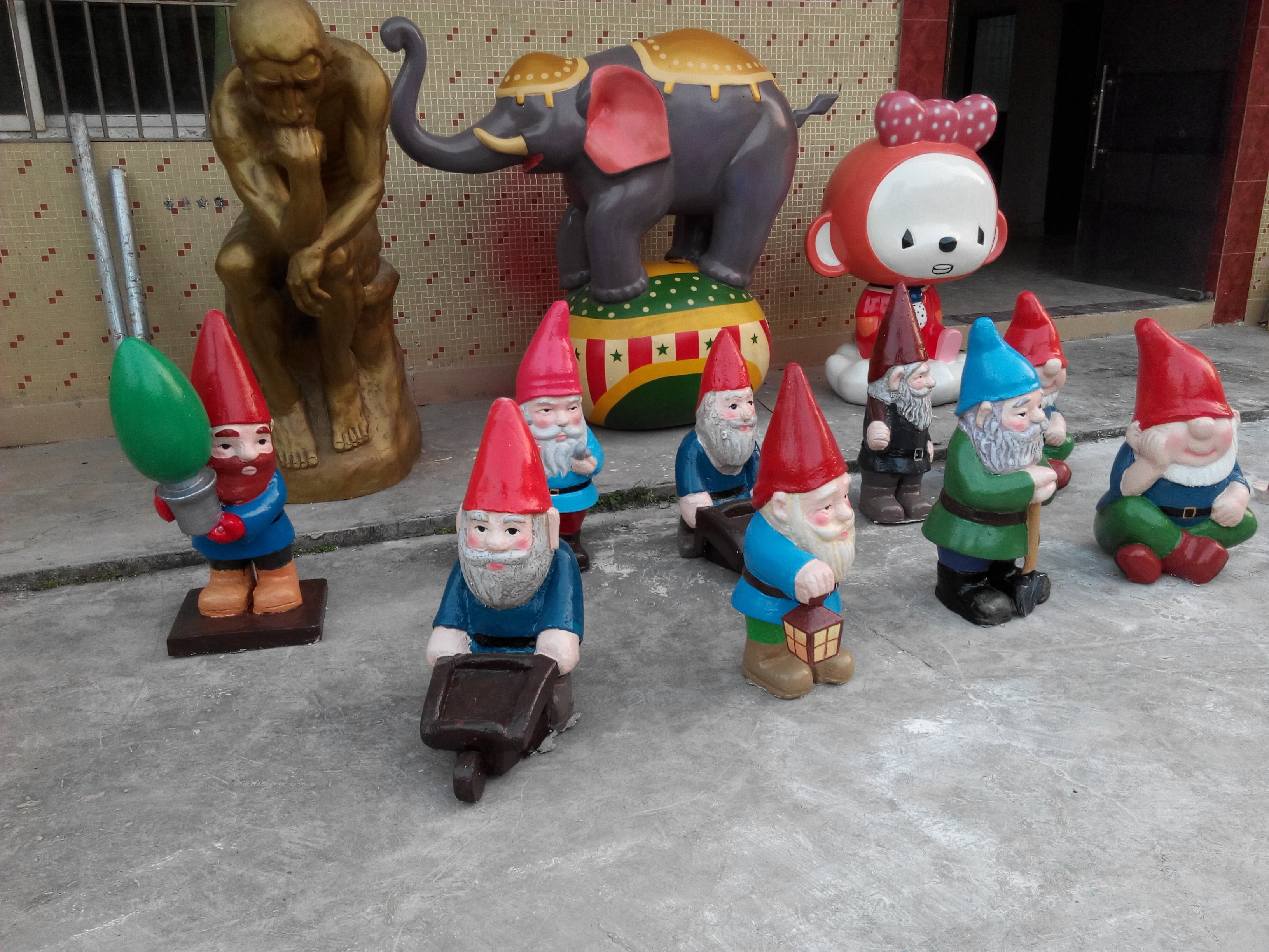 event party celebration christmas party decoration colorful statue Santa man in garden/ hall/ supermarket