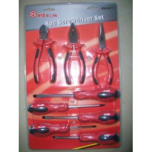  8 pcs screwdriver set ,with diagonal cutting pliers ,combination pliers . Manufactures