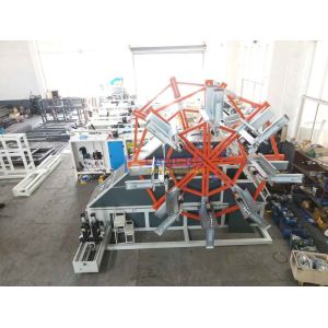 Plastic Pipe Coiling Machine With Strapping Machine For PE Large Diameter Pipe