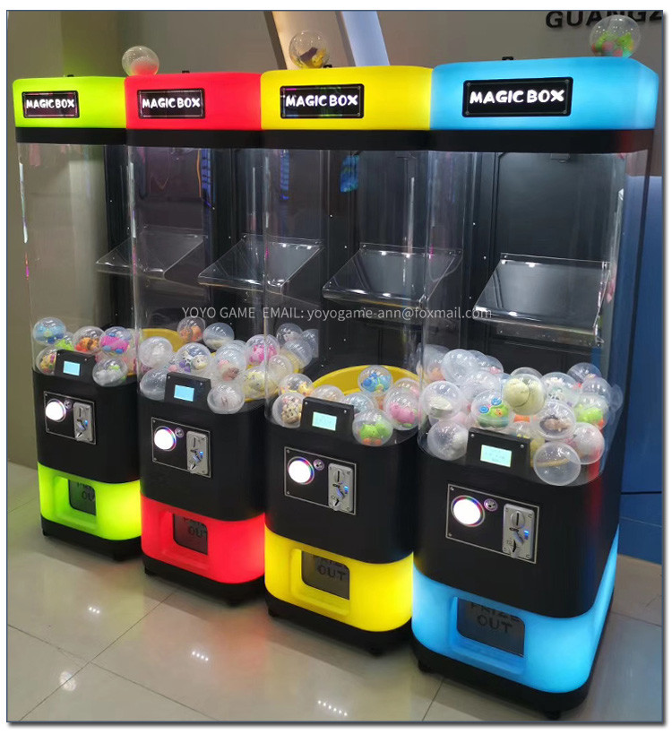 Factory Wholesale Top Quality Coin Operated Magic Box Egg Vending Machine Capsule Toy Vending Machine Gacha Vending Mach