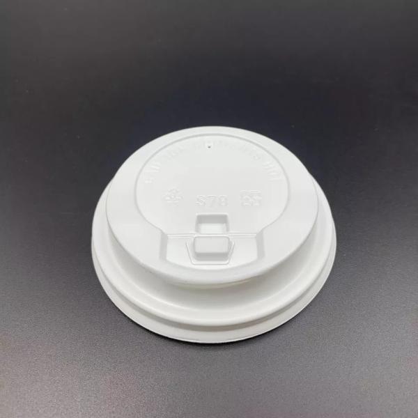 90mm Caliber Coffee Cup Cover , Leak Proof Eco Friendly Coffee Lids Biodegradabl