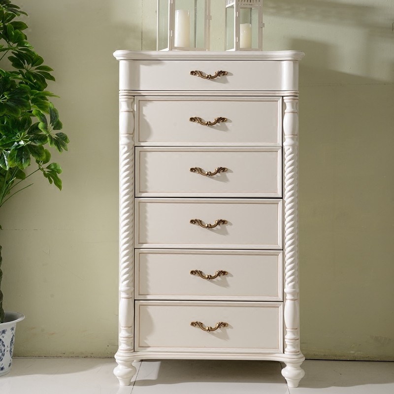 Concise Living Room Furniture white cabinet wooden drawers chest