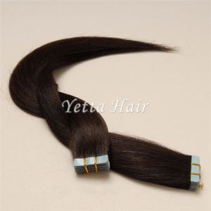 China Chocolate Pre Bonded Human Hair Extensions / Simplicity Tape In Hair Extensions on sale
