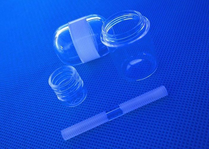 SGS Laboratory Quartz Glass Conical Flask Reagent Bottle Customized With Screw Cap