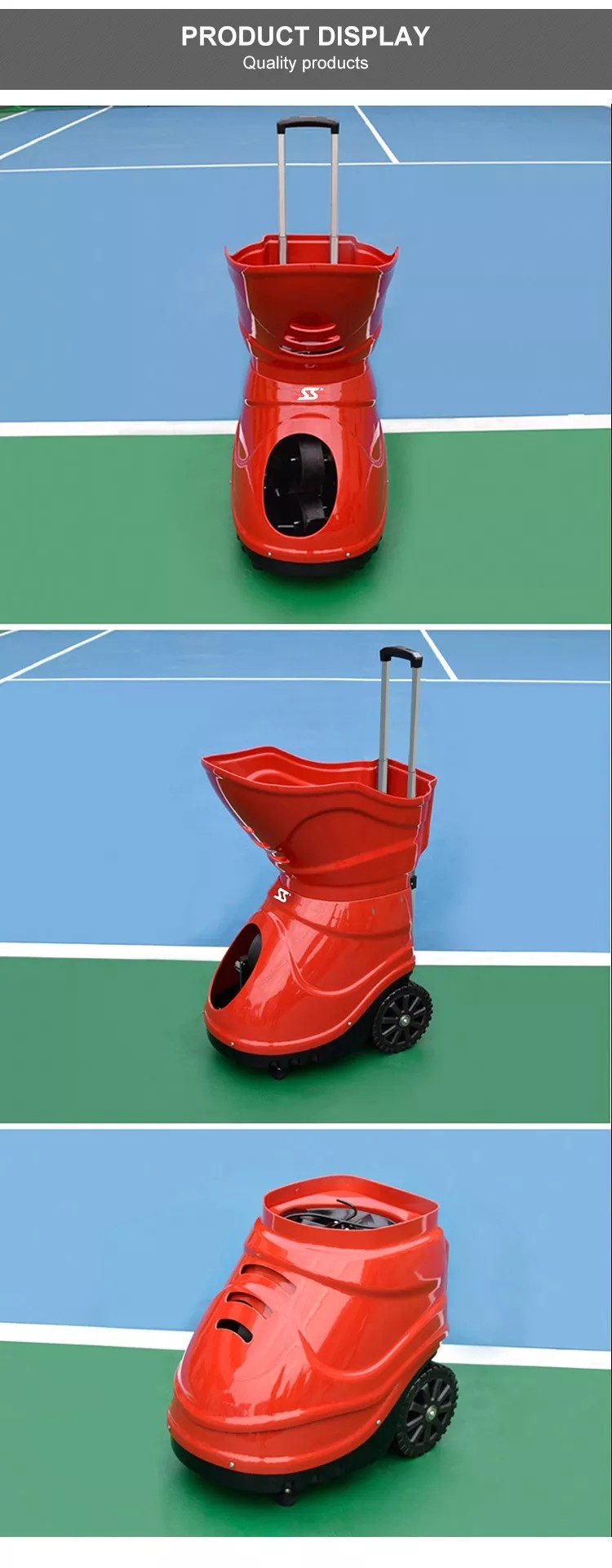 Siboasi W5 Red Tennis Ball Shooting Machine Indoor Outdoor