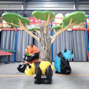 Lifelike Panda Model Customization Unique Shape For Theme Park