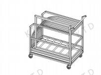 Square Tube SUS 304 201 Process Solder Mask Transport Trolley for Screen Frame