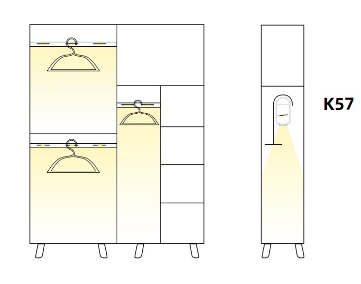 Cabinet Wardrobe Mounted Recessed Aluminum Led Profile Mounting Channel