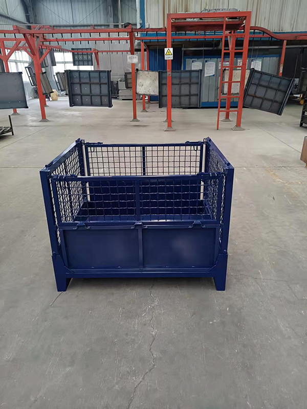 1000-2000kg Load Bearing Pallet Cage Secure Padlock Locking System Foldable Stack Mover