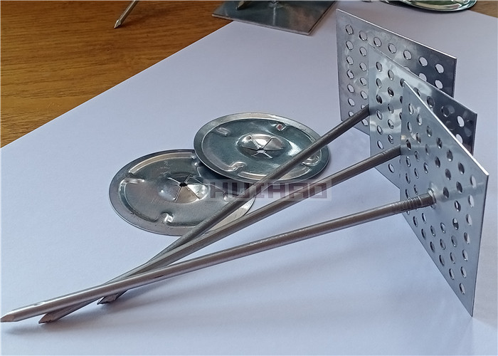 Stainless Steel Perforated Insulation Pins Used To Fix Fiberglass Or Mineral Wool Board
