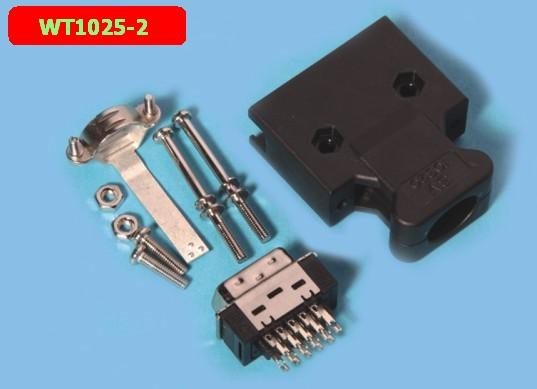 SPCC Nickel Plating IC Socket Connector WT1025-2 SCSI Male Connector Screw Locking