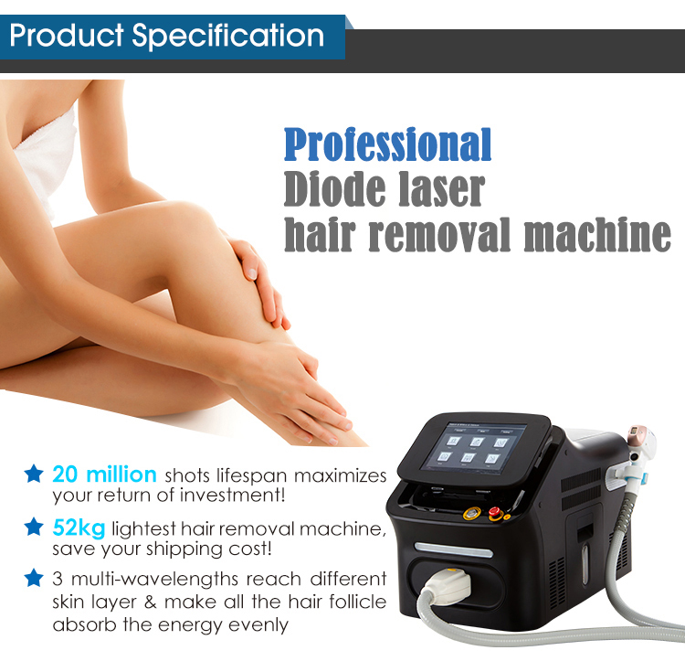 Permanent Laser Hair Removal Ice Machine , 808 Diode Laser Equipment OEM / ODM