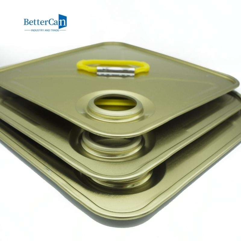 18L 20L Square Tin Can Parts L237*W237 With Customized Handle / Cap