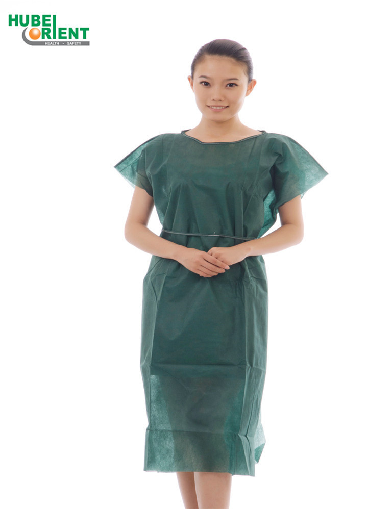 L XL Polypropylene Disposable Patient Gown 45g/m2 With Waist Ties