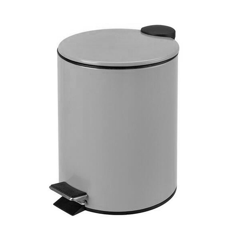 5L/12L/20L/30L BSCI certification thin lid Pedal Bin Round powder coating trash can durable trash bin for home and office