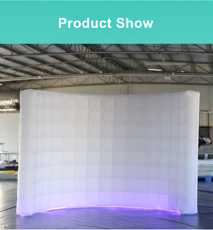 Spiral Photo Booth Enclosure Inflatable Photo Booth Backdrop Remote Controller Led