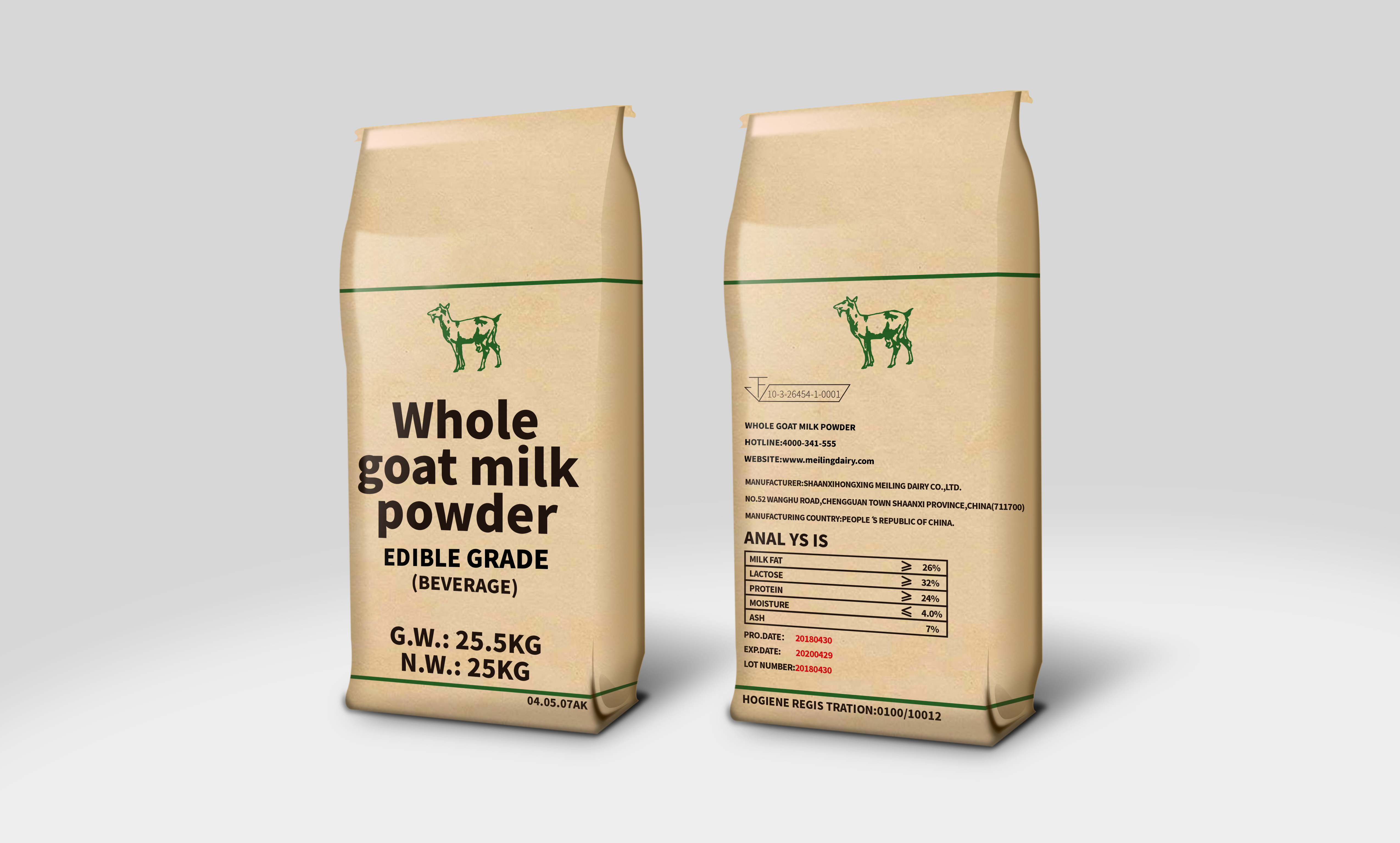 Full Cream Fat Filled Dry Fresh Taste Goat Milk Powder