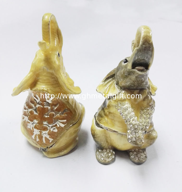 elephant trinket box alloy jewelry box home decoration jewelry box