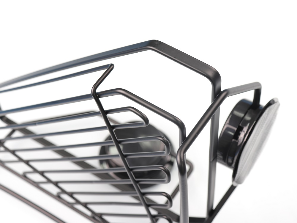 Stainless Steel Surface Painted Finshed Bath Corner Shelf Black Oxidation Treatment