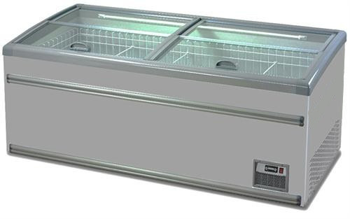 Sliding Door Commercial Combination Island Freezer For Frozen Food
