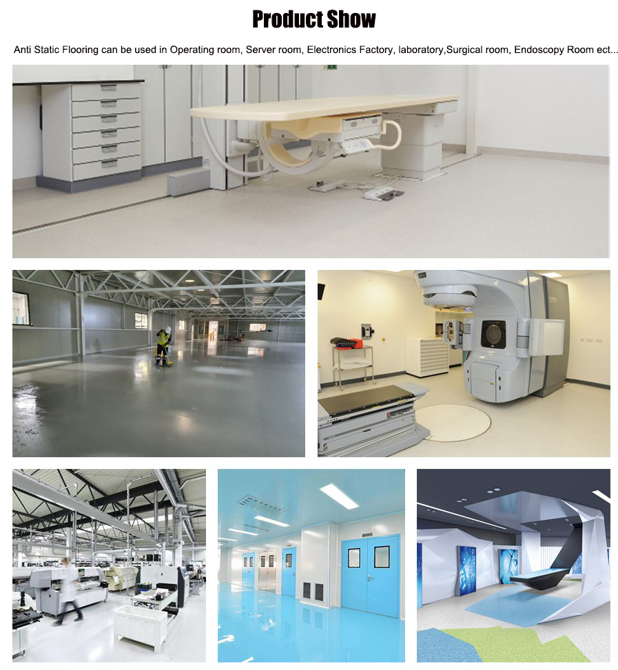 ESD Protection Anti Static Flooring 600x600 Plastic Floor Covering 1.8mm-3.0mm