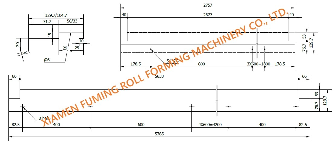 7.5KW GI Container House Roll Forming Machine For Container Corner Fitting B