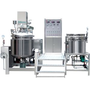 Automated Cosmetic Emulsifier Mixer Double Shaft Easy Cleaning