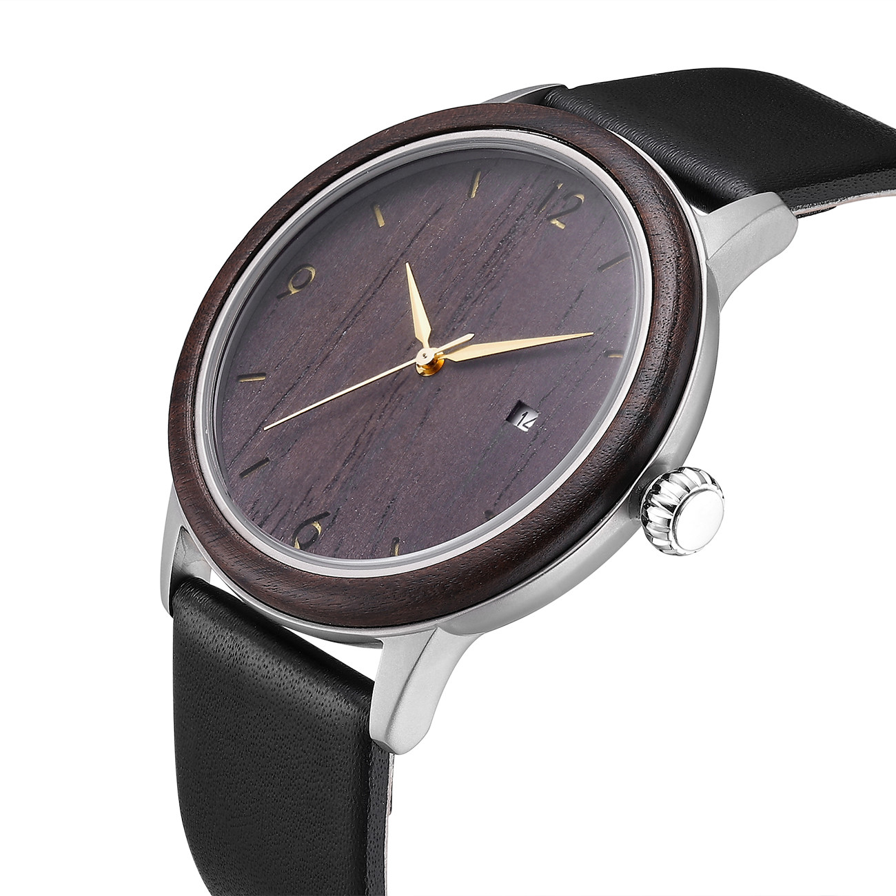Engraved Custom Wooden Quartz Watch With Japan Quartz Movement CE Certificate