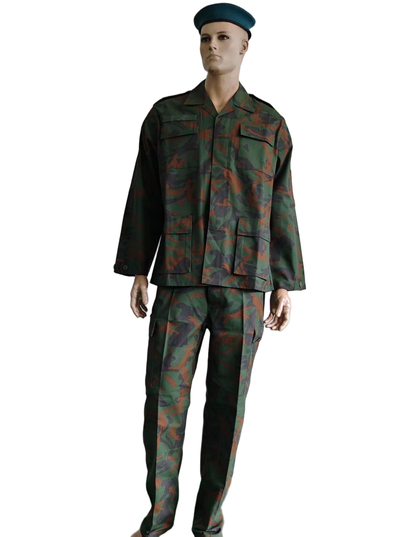 BDU Woodland Combat Uniform Multi Pocket System Tactical Uniform Clothing Custom made Forest Camouflage Tactical Clothing Set
