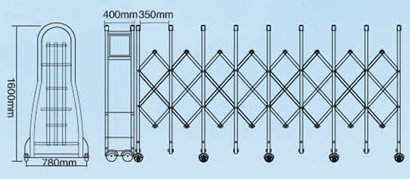 Flexible Remote Control Electric Retractable Sliding Barrier Gate