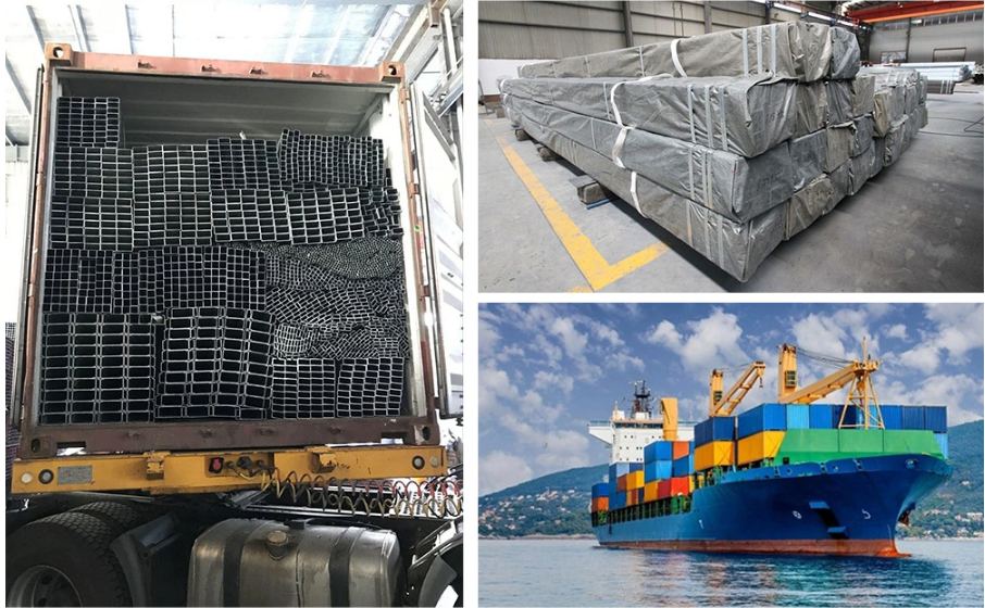Q345 Welded Seamless Mild Carbon Steel Pipe/Black ERW Square Steel Pipe /Rectangular Steel Tube 1