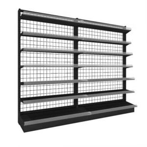 Rectangular Wire Mesh Display Rack Shelving Retail Store Wire Mesh Display