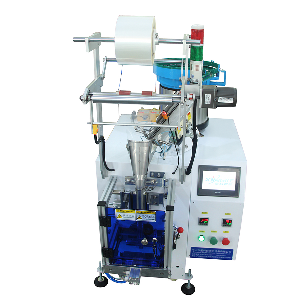 Bulk Bolts Screws Counting Feeder Sealer Packaging Machine With Check Weighing Machine